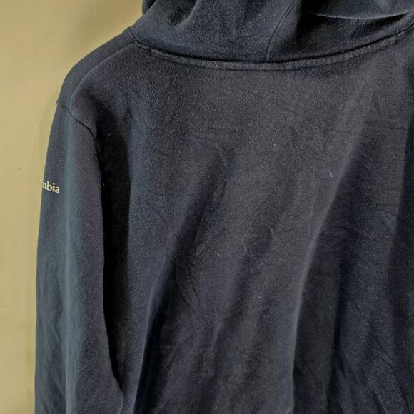 Columbia Hoodie Youth XL Navy White Spellout Sweatshirt Pullover Boys Trek Blue - Picture 7 of 12